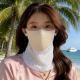 Womens Sun-Protective Face Mask Sequin Lace Ice Silk Mask UV Protection Sunshade