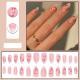 Cherry French Almond-Shape Removable Nail Tips Set Long Lasting Delicate And Girly Style
