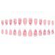 Cherry French Almond-Shape Removable Nail Tips Set Long Lasting Delicate And Girly Style