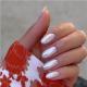 24 PCS Aurora White Nail Art, Length Long Water Pipe Fake Nails, Had Nail Tips False Nail