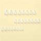 24 PCS Aurora White Nail Art, Length Long Water Pipe Fake Nails, Had Nail Tips False Nail