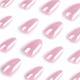 24 PCS Aurora Powder Nail Art, Length Long Water Pipe Fake Nails, Had Nail Tips False Nail