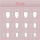 24 PCS Aurora Powder Nail Art, Length Long Water Pipe Fake Nails, Had Nail Tips False Nail