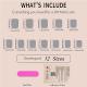 24 PCS Press On Nails Short Square Fake With Nail Glue French False Flower Designs Acrylic Artificial Full Cover Stick For Women