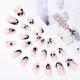 24 PCS Faceless Men Nail Art, Length Long Water Pipe Fake Nails, Had Nail Tips False Nail