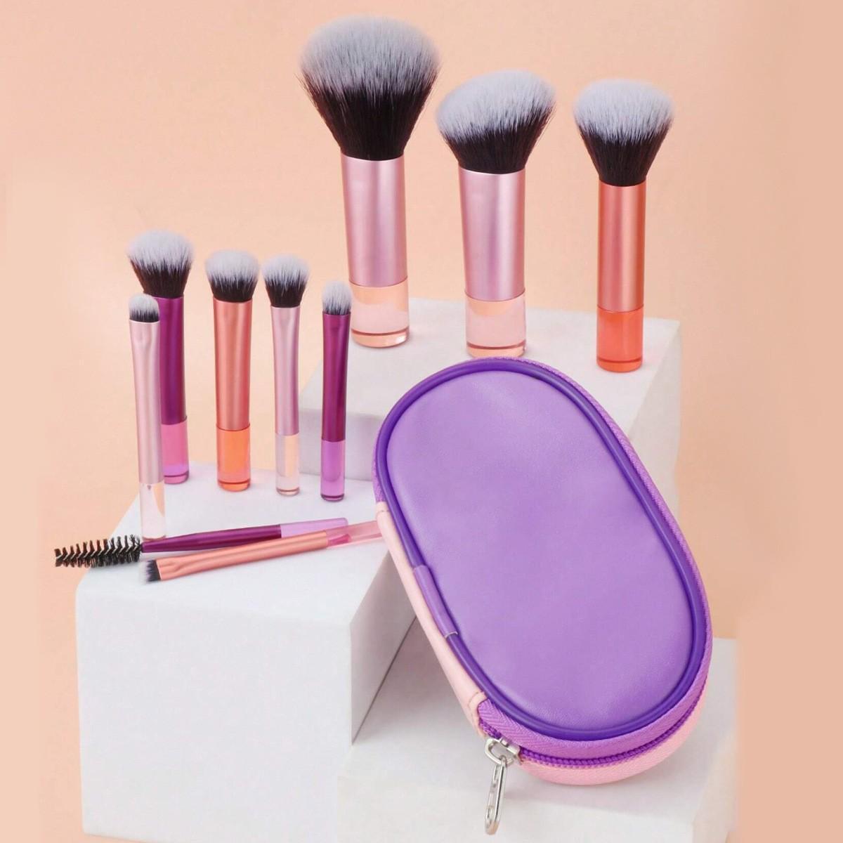 20-Piece Champagne-Colored Makeup Brush Set