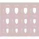 24 PCS Minimalist Nail Art With Short Circles Press On Nails Short Almond Fake Nails Oval French Tip False Nails