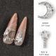 Silver Zircon Bow Nail Art Accessories