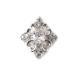 Silver Zircon Bow Nail Art Accessories