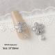Silver Zircon Bow Nail Art Accessories