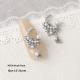Silver Zircon Bow Nail Art Accessories