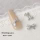 Silver Zircon Bow Nail Art Accessories