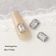 Silver Zircon Bow Nail Art Accessories