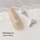 Silver Zircon Bow Nail Art Accessories