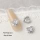 Silver Zircon Bow Nail Art Accessories