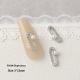 Silver Zircon Bow Nail Art Accessories
