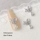 Silver Zircon Bow Nail Art Accessories