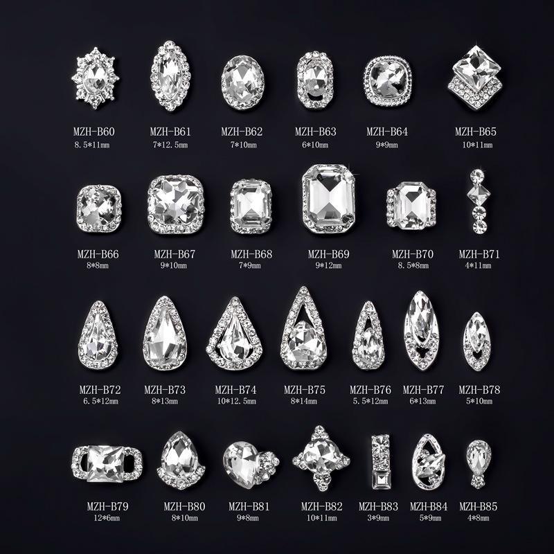 K9 Ultra-Shiny Flat-Back Rhinestones In White For Nail Art Decorations
