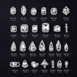 K9 Ultra-Shiny Flat-Back Rhinestones In White For Nail Art Decorations