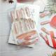 24 PCS Diamond Deer Snowflake Nail Art, Long Length Long Water Pipe Fake Nails,Square Head Nail Tips False Nail