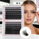 DIY Lash Extension Kit 168pcs Individual Lashes Clusters D Curl Lash Clusters,0.07D-9-16MM Kit