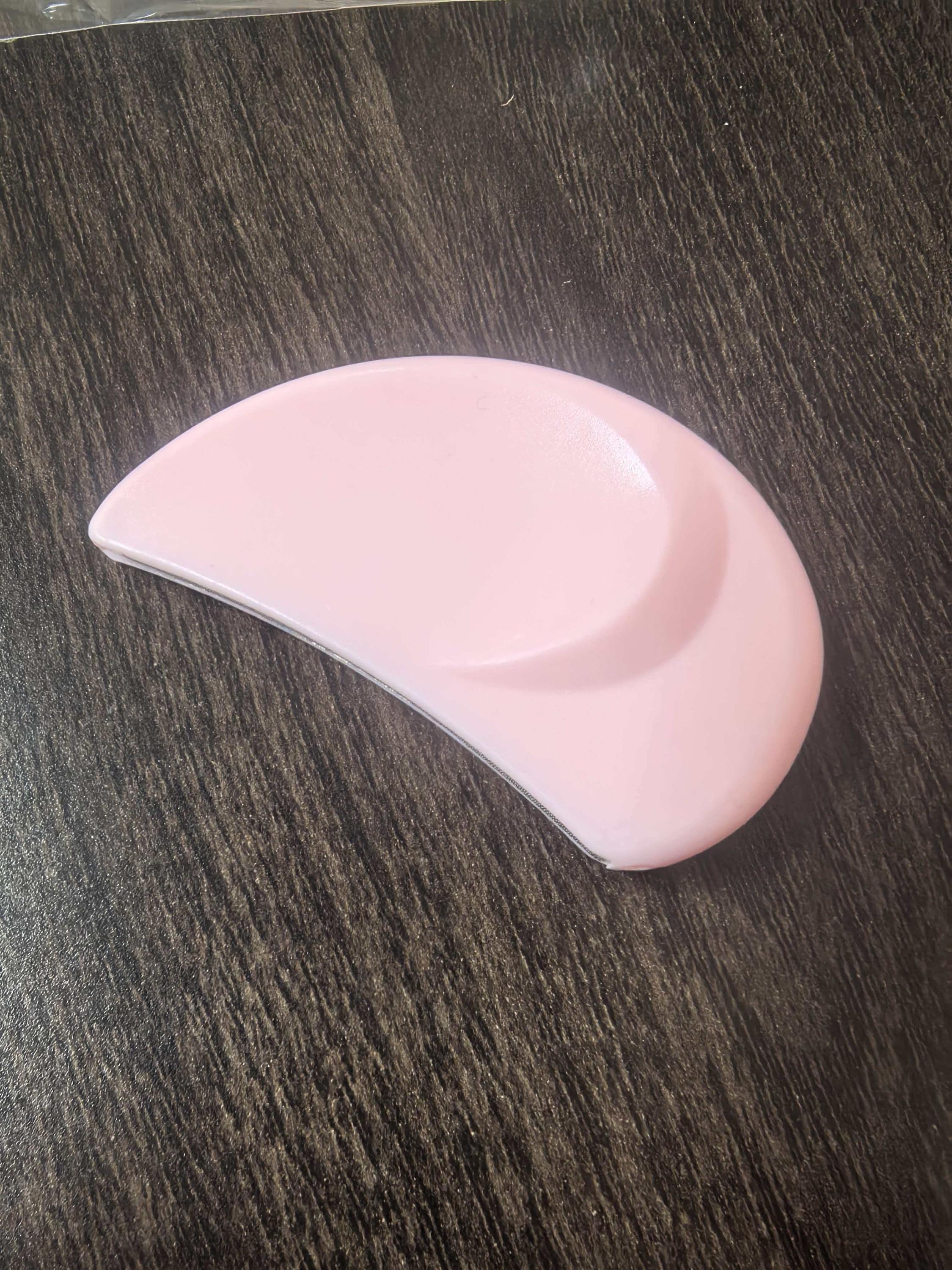 Semi-moon nail polisher-pink-plastic +304 stainless steel-7 * 4cm-1 piece - Option1