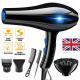 Professional Hair Dryer Nozzle Low Noise 2200w Ionic Blow Dryerwith Diffuser Blu