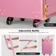 Portable Nail Table, Rolling Manicure Table W/3 Color Light And Speaker, Portable Nail Tech Desk, Foldable Nail Travel Case For Nail Tech W/Wheel, Colorful Pink