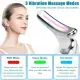Neck Face Massager Face Sculpting Tool 3 Colour Modes And Vibration For Facial Massager For Double Chin - Black