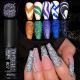 Nail Gel With A Glittery Brushed Finish And Reflective Sequins