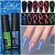 Nail Gel With A Glittery Brushed Finish And Reflective Sequins
