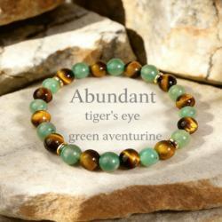 Tiger-eye Stone Handcrafted Beaded Elastic Bracelet