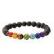 Colorful Volcanic Stone Braided Bracelet