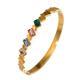 Colorfast Electroplated Diamond Titanium Steel Bracelet