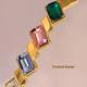 Colorfast Electroplated Diamond Titanium Steel Bracelet