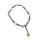 1pcs 999.9 Sterling Silver Gold-Plated Tube Link Bracelet, Minimalist Chic Style, For Daily Wear & Office Outfits