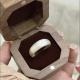 1pcs 999 Sterling Silver Brushed Solid Band Ring, Minimalist Chic Style, For Daily Wear & Casual Office Outfits