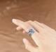1pcs 999 Sterling Silver Vintage Peony Open Ring, Retro Elegant Style, For Daily Wear & Casual Bohemian Outfits