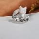 1pcs 999.9 Sterling Silver Enamel Nine-Tailed Fox Open Ring, Dainty Retro Style, For Daily Wear & Casual Street Outfits