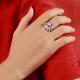 1pcs 999.9 Sterling Silver Enamel Nine-Tailed Fox Open Ring, Dainty Retro Style, For Daily Wear & Casual Street Outfits