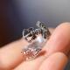 1pcs 999 Sterling Silver Taoist Vajra Open Ring, Retro Mystical Style, For Daily Wear & Casual Street Outfits