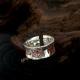 1pcs 999 Sterling Silver Amulet Open Ring, Retro Spiritual Style, For Daily Wear & Casual Street Outfits