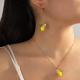 Fashionable New-style Fresh And Sweet Fruit Lemon Flower And Leaf Pendant