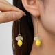 Fashionable New-style Fresh And Sweet Fruit Lemon Flower And Leaf Pendant