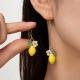 Fashionable New-style Fresh And Sweet Fruit Lemon Flower And Leaf Pendant