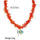 Adjustable Red Coral Bead Choker Necklace For Women