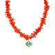Adjustable Red Coral Bead Choker Necklace For Women
