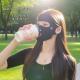 Womens Breathable Open-Nose Cycling Mask With Sun Protection, Ice-Silk Ear-Hang Face Cover
