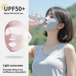 Womens Breathable Open-Nose Cycling Mask With Sun Protection, Ice-Silk Ear-Hang Face Cover