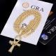 13mm Width Football Pendant Necklace,Full Diamond Eye Of Horus Cross Pendant Necklace, 3D Diamond Gold Zinc Alloy Stainless Steel Religious Zircon